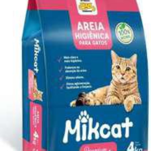 Areia Sanitária Mikcat Premium Perfumada - Fardo 5x4kg