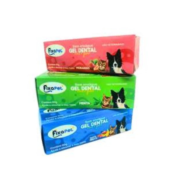Gel Dental Fixa Pet para Cães e Gatos 60g